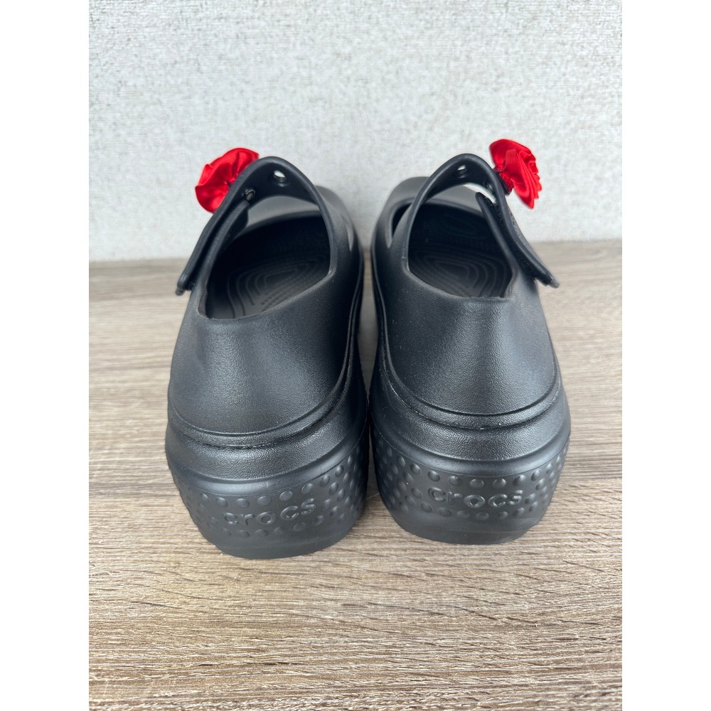 Crocs Stomp Mary Jane Woman's W10 M8 Black Rosette Platform Gothic Punk - Picture 4 of 10